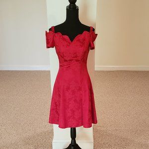 Red cocktail dress